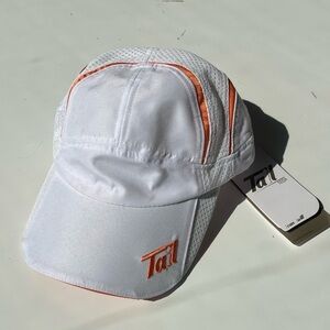 Tail Tech Performance Cap White and Orange Unisex Mesh Gold Hat Adjustable NEW